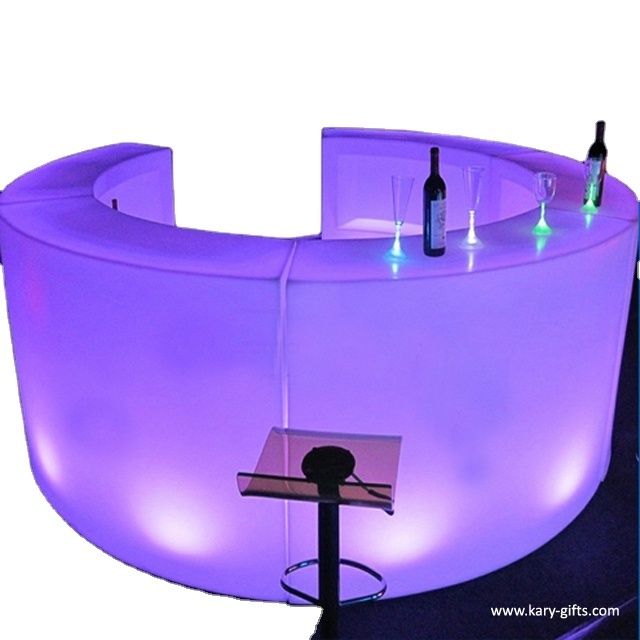 Commercial Modern Bar Glow Round Circle Led Bar Counter