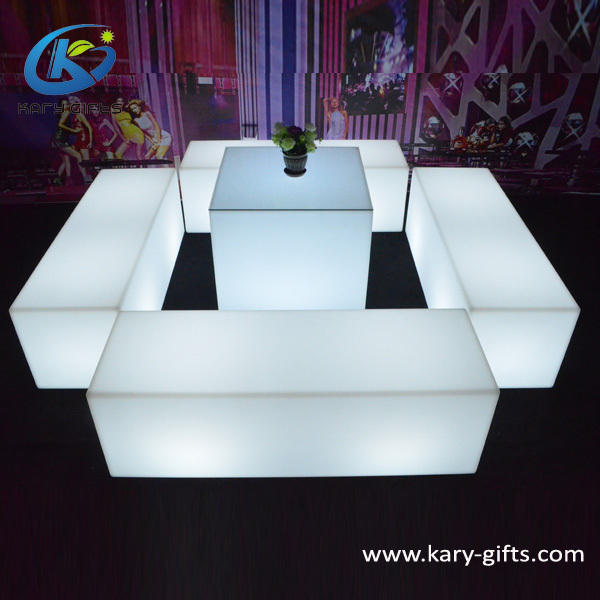 Led Illuminating Table And Chairs Luxury Outdoor Furniture