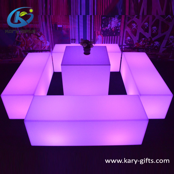 Led Illuminating Table And Chairs Luxury Outdoor Furniture