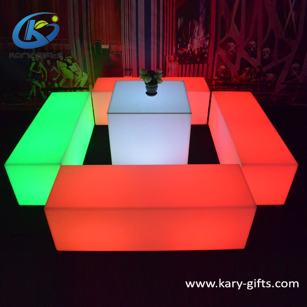 Led Illuminating Table And Chairs Luxury Outdoor Furniture