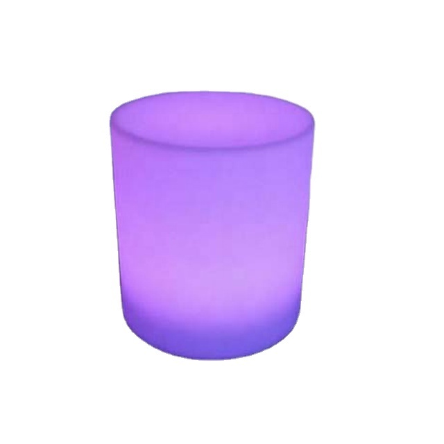 PE Plastic RGB champagne cork furniture led light up bar stool