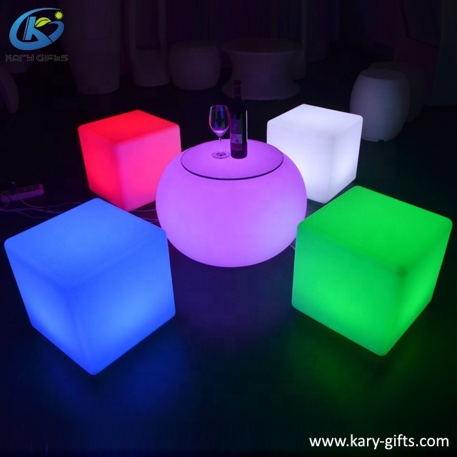 Outdoor Party Event Night Club Plastic LED Table Furniture