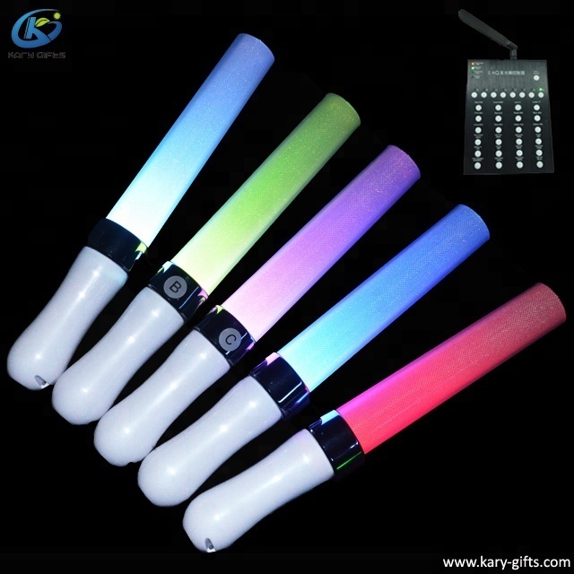 Hot sales Custom Multi Color LED Light Baton Sticks led foam glow stick