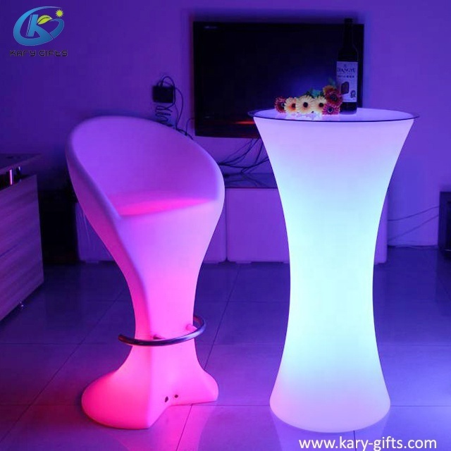 Wholesale Illuminated Glow Round Cocktail Bar Table