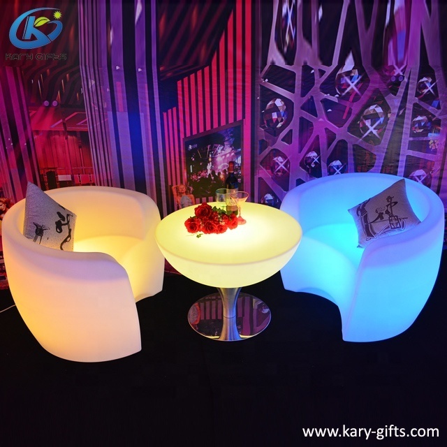 Outdoor Party Event Night Club Plastic LED Table Furniture