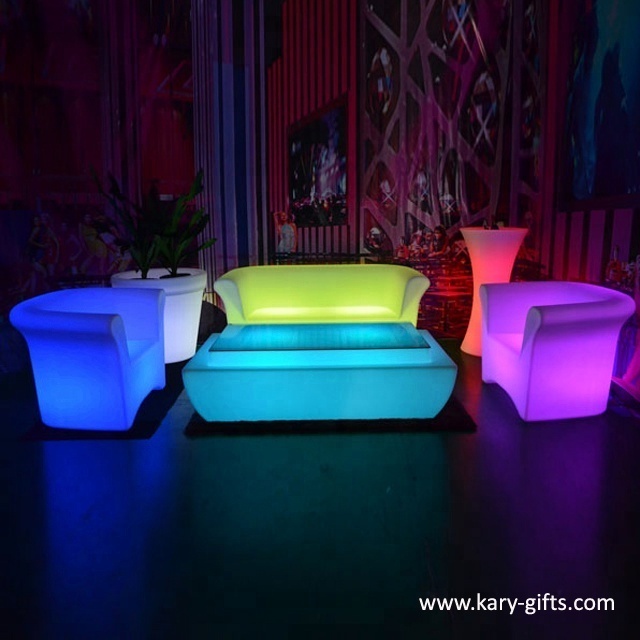 Light Up Colorful Lounge Plastic LED Patio Garden Furniture Outdoor Furniture