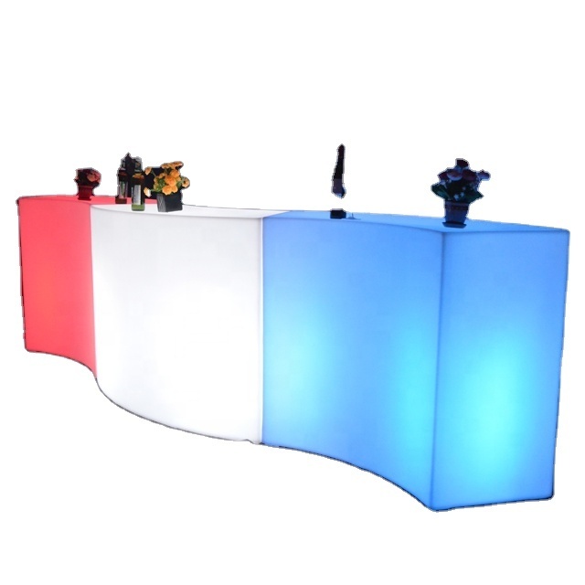 Illuminated led portable bar glowing tables led bar counter