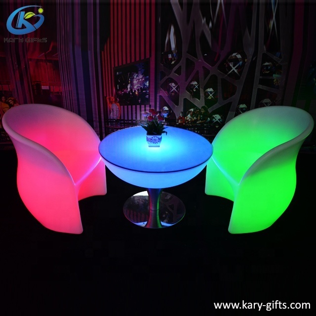 Outdoor Party Event Night Club Plastic LED Table Furniture