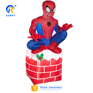 Manufacturer supply christmas hanging decoration,spiderman outside christmas decoration,inflatable advertising decorations