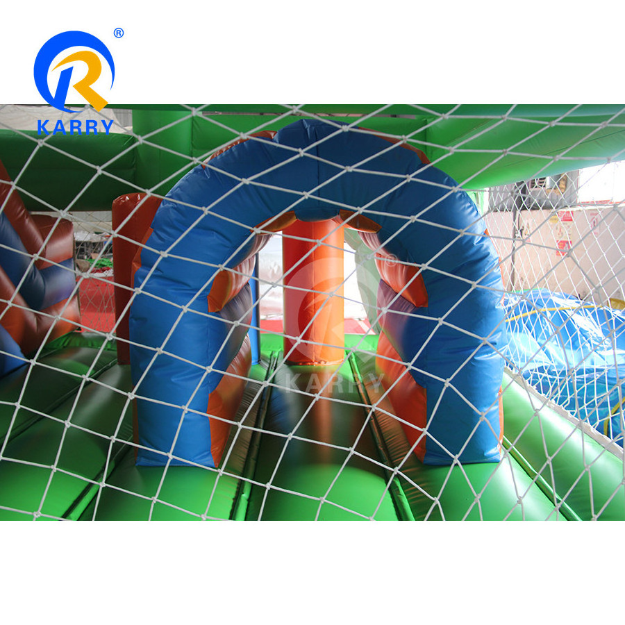 PVC high Outdoor football themed inflatable bouncy castle beautiful soccer ball  inflatable bounce house with slides fun city