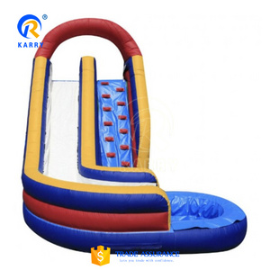 Customized Swimming Party Games Inflatable Water Slide With Pool For Kid Adult kids Rock climbing game