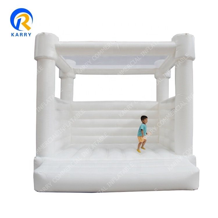 Wholesale Wedding White Jumping Castle moonwalk paste inflatable house bounce bounce a house bounce house with blower for rental