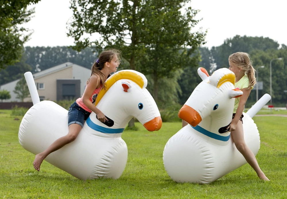 Airtight Inflatable Derby Race Horse Inflatable Pony Hop Bouncy Horse For Horse Racing Game