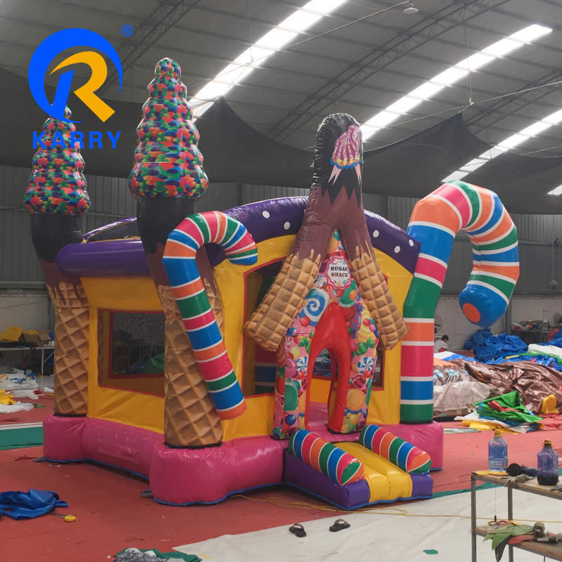 Candy inflatable bouncer playground bouncy jumping castle bounce house jumper trampoline inflatable playground  backyard  use