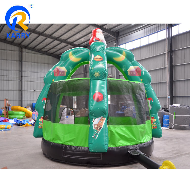 Inflatable Castle Trampoline Indoor Equipment Family Children Toy Jumping Game Green Christmas tree bouncy castle