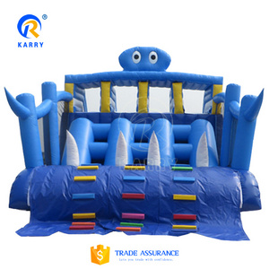 Playful and imaginative inflatable water slide efficient use of inflatable water slides Cute little monster air slide for sale