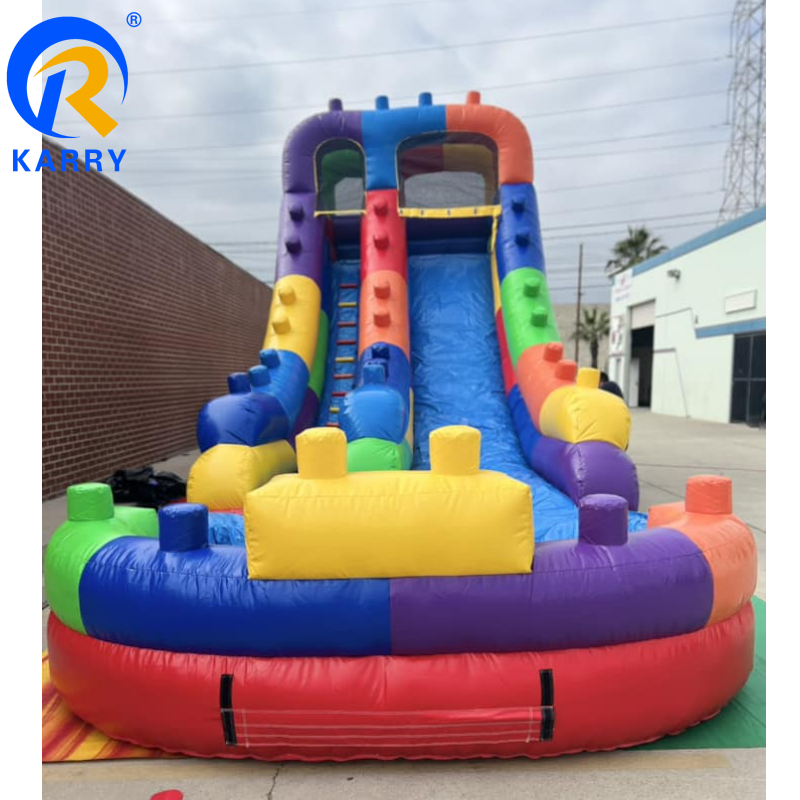 Building blocks slide outdoor amusement toys children adult slide commercial water slide outdoor equipment