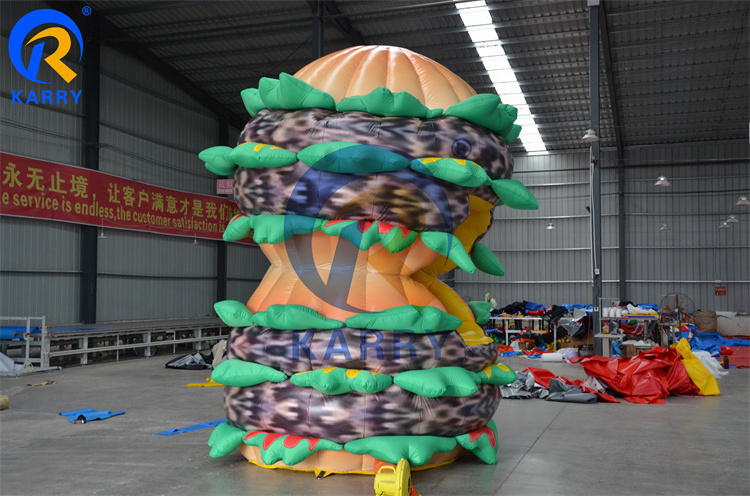 China Factory High quality customized inflatable advertising  inflatable Hamburger Model Food Kiosk China Factory Direct Sale