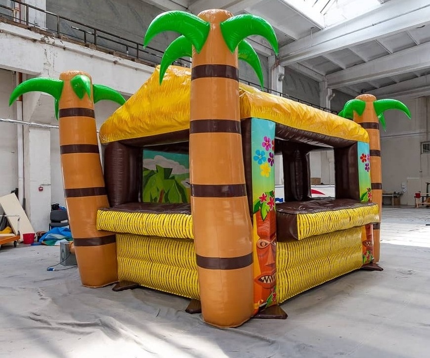 Beach Party Inflatable Tropical Tiki Bar Exhibition Serving Inflatable Pub Tent Inflatable Party Pub Booth