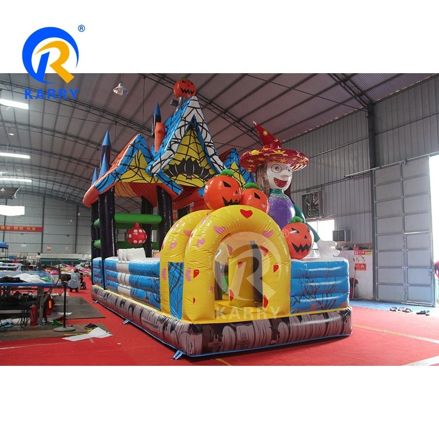 Cartoon version of inflatable doll Halloween costume inflatable bounce house with slide popular castle halloween witch Castle