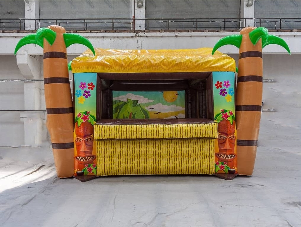 Beach Party Inflatable Tropical Tiki Bar Exhibition Serving Inflatable Pub Tent Inflatable Party Pub Booth