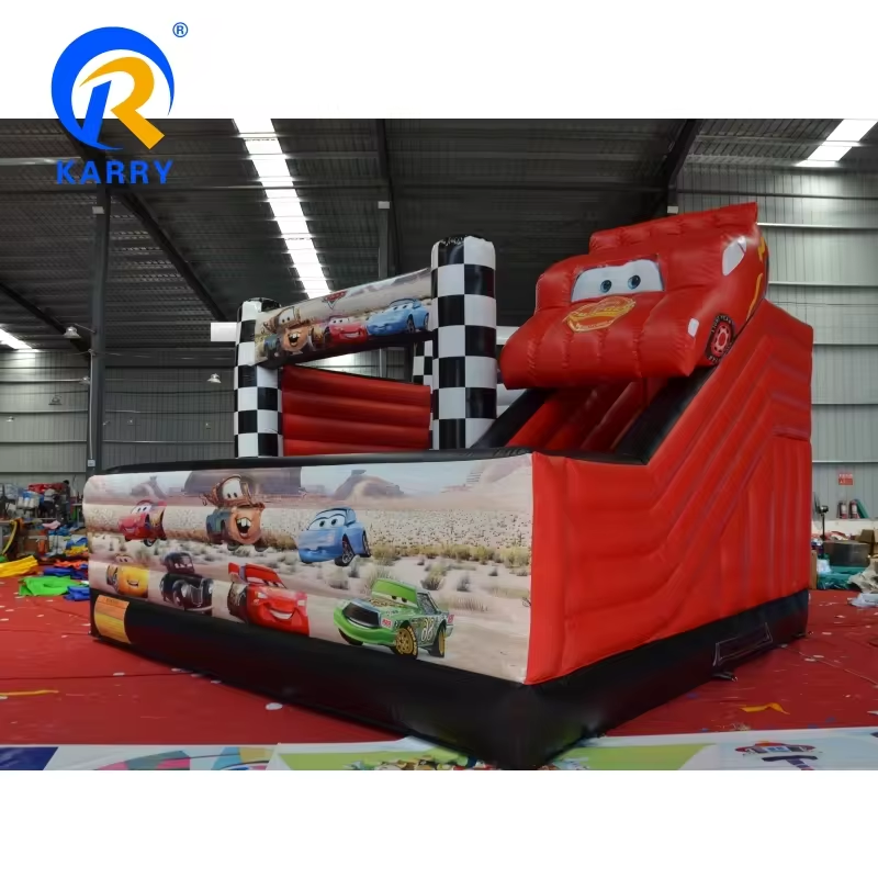 Outdoor Commercial  Red Racing  Car Combo Castle Slide Inflatable  Bouncy Bouncer Combo Bounce House Inflatable Wet/dry Bouncer