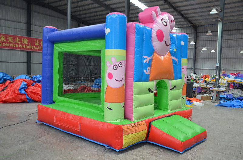 Cartoon piggy shaped inflatable castle slide commercial event promotion inflatable toy castle Kids cartoon pig bounce house