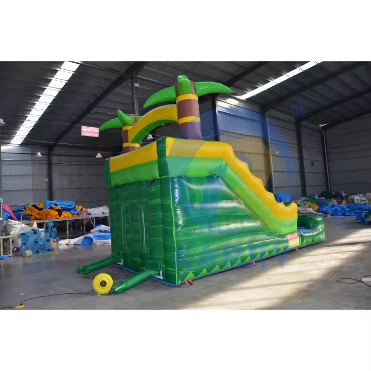 4X9M size Outdoor inflatable D slide children's adult entertainment project park slide equipment