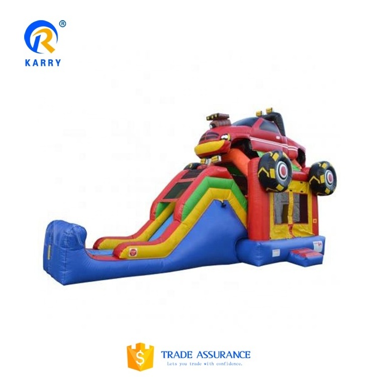 Hot selling commercial inflatable Monster truck inflatable bounce house with slide Outdoor or indoor large kids and adultsToys