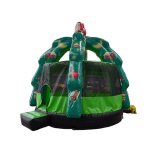 Inflatable Castle Trampoline Indoor Equipment Family Children Toy Jumping Game Green Christmas tree bouncy castle