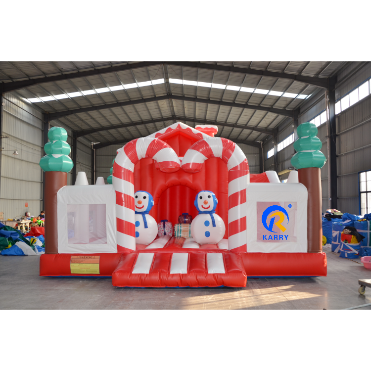 Cheap Outdoor Merry Christmas Theme Tree Castle for Kids and Adult PVC Christmas Inflatable Bounce House