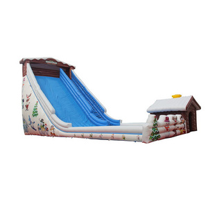 Snow Dry Slide Inflatable Toboggan Run Slide Commercial Large kids/adults air slide China Factory wholesale price Free design