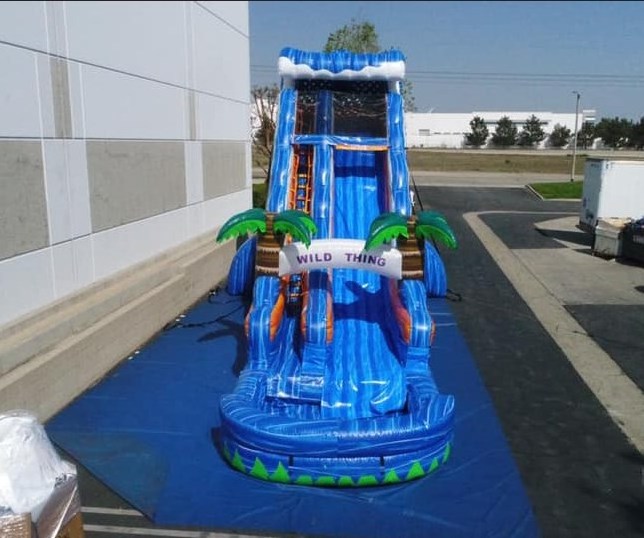 Commercial Inflatable Jungle Water Slide with Pool Inflatable Juegos Marble Palm Tree Bouncer Slide for Adults Outdoor Games