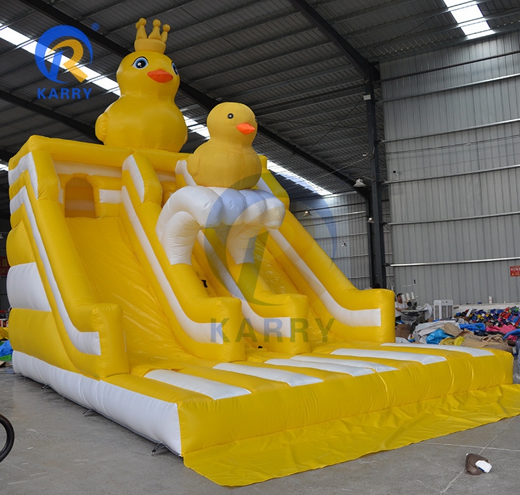 Jumping Castle Little Yellow Duck Theme Slide Inflatable Castle Children's Park Inflatable water slides with double slides