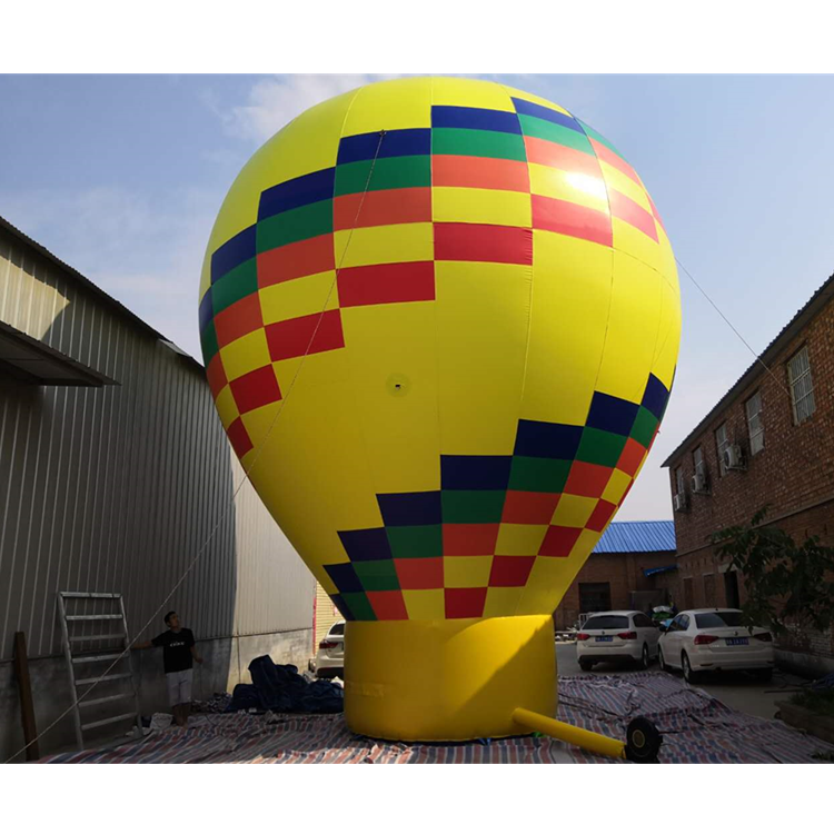 Advertising Hot Air Balloon Inflatable Ground Balloon For Promotion Party Use 8m Height Air Colorful Balloon For Sale