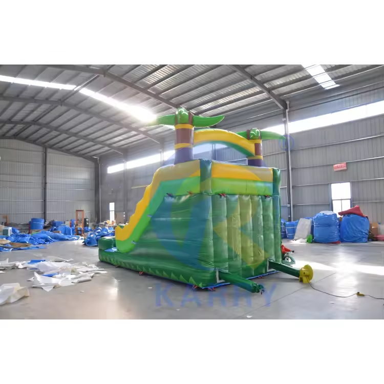 4X9M size Outdoor inflatable D slide children's adult entertainment project park slide equipment