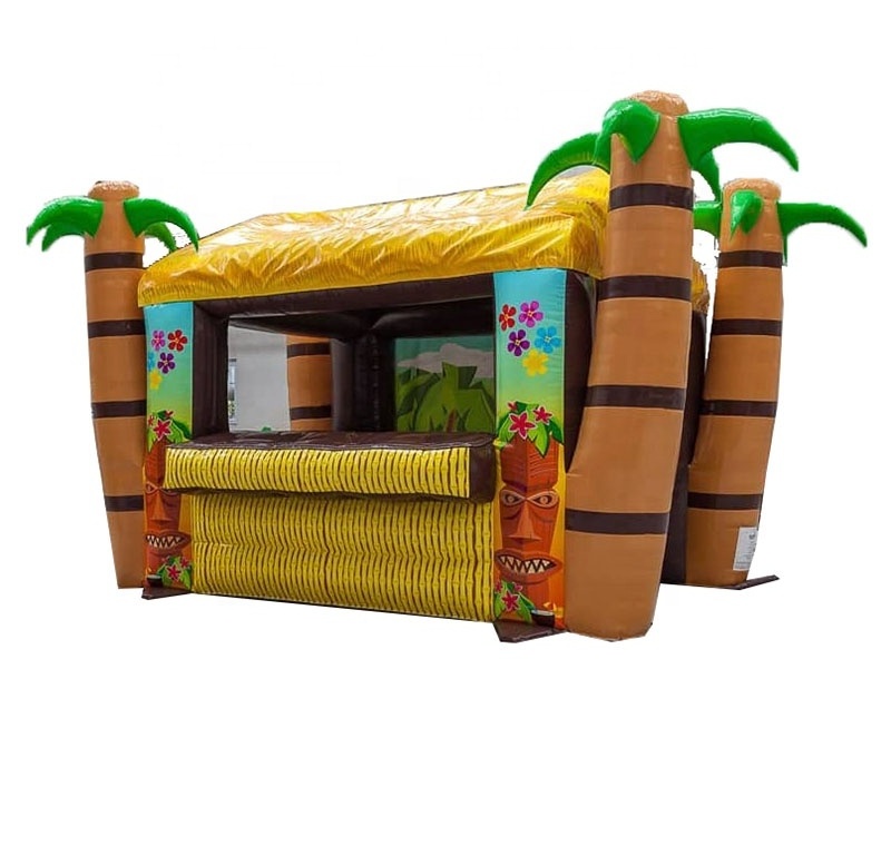 Beach Party Inflatable Tropical Tiki Bar Exhibition Serving Inflatable Pub Tent Inflatable Party Pub Booth