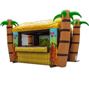 Beach Party Inflatable Tropical Tiki Bar Exhibition Serving Inflatable Pub Tent Inflatable Party Pub Booth