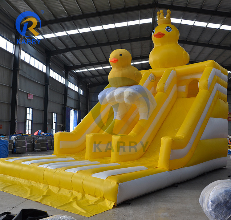 Jumping Castle Little Yellow Duck Theme Slide Inflatable Castle Children's Park Inflatable water slides with double slides