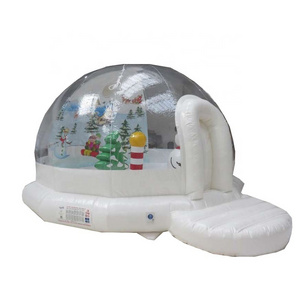 Christmas Theme PVC Clear Inflatable Snow Globe Photo Booth