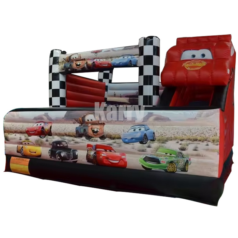 Outdoor Commercial  Red Racing  Car Combo Castle Slide Inflatable  Bouncy Bouncer Combo Bounce House Inflatable Wet/dry Bouncer