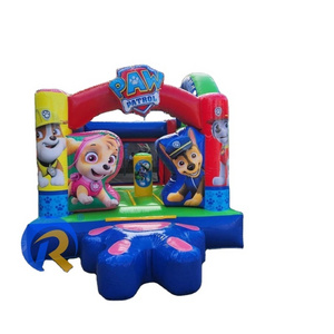 Cartoon dog inflatable castle slide outdoor inflatable bouncing castle back garden amusement equipment