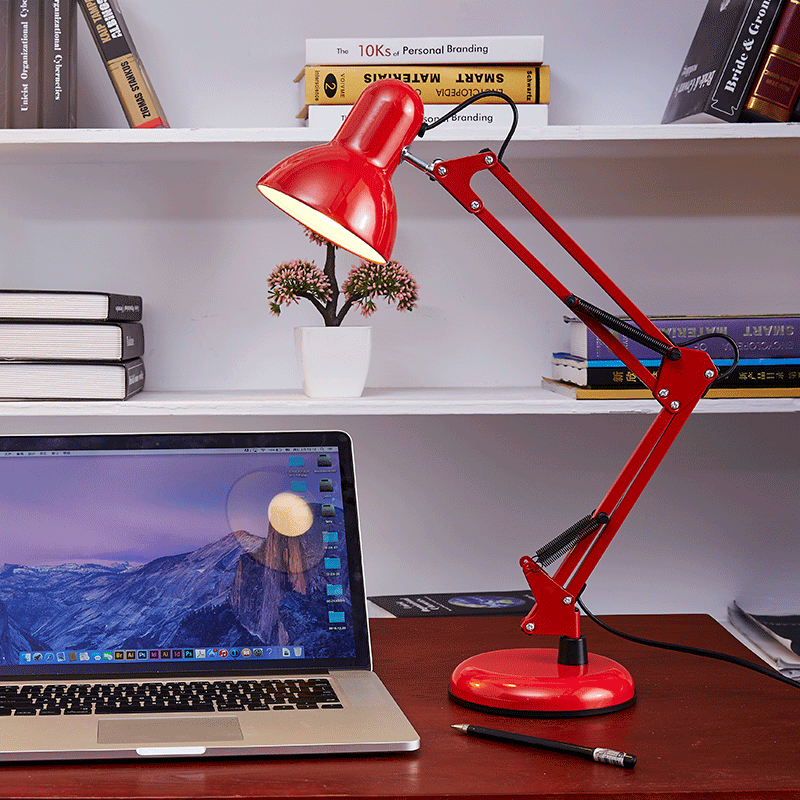 Table Lamp Study Work Reading Led Eye Protection Desk Lamp American Adjustable Swing Arm Folding 50 Metal Iron KASA 90 Modern 80