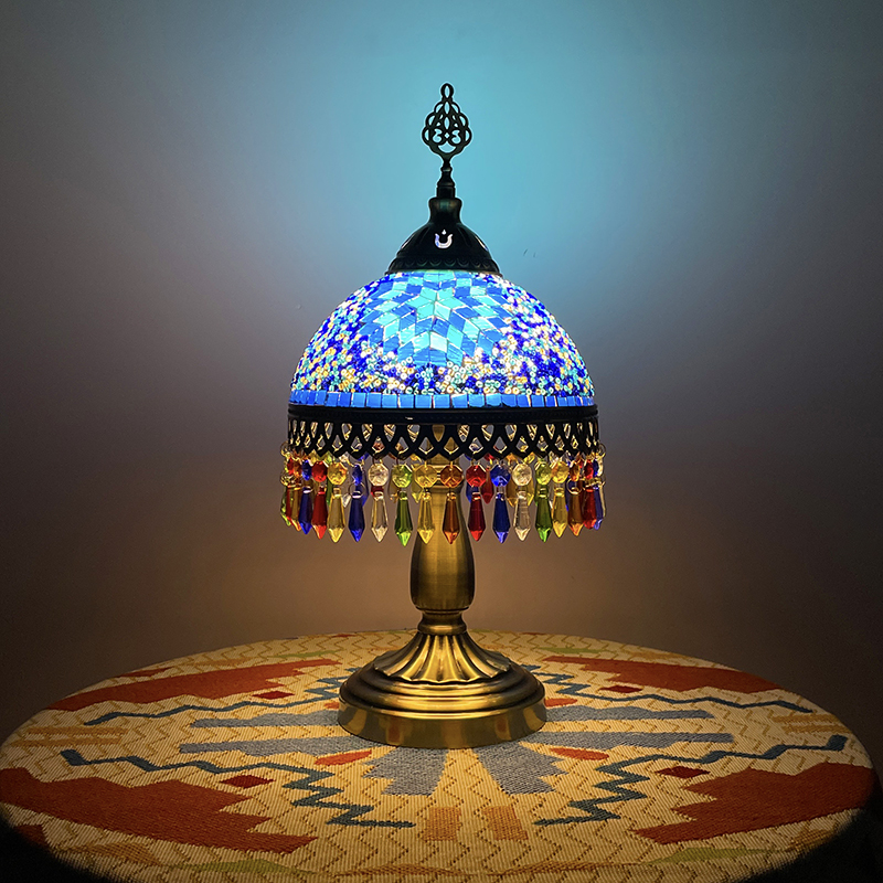 Table Lamp Turkish Style Handmade Mosaic Stained Glass LED AC Dome 90 Contemporary Indoor Traditional Glass Gas Lamp / Oil Lamp