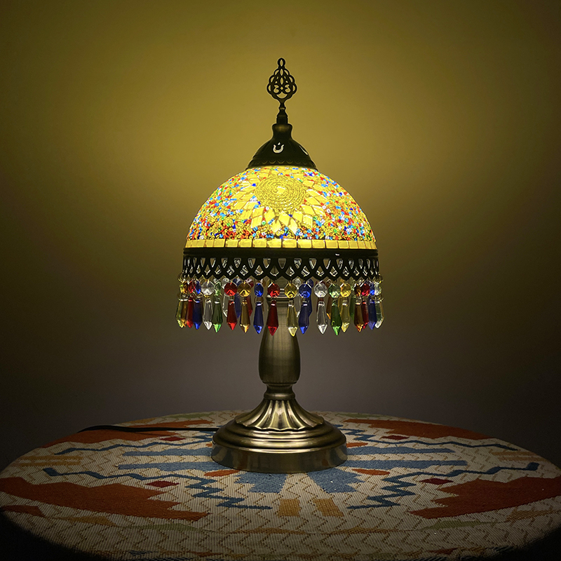 Table Lamp Turkish Style Handmade Mosaic Stained Glass LED AC Dome 90 Contemporary Indoor Traditional Glass Gas Lamp / Oil Lamp