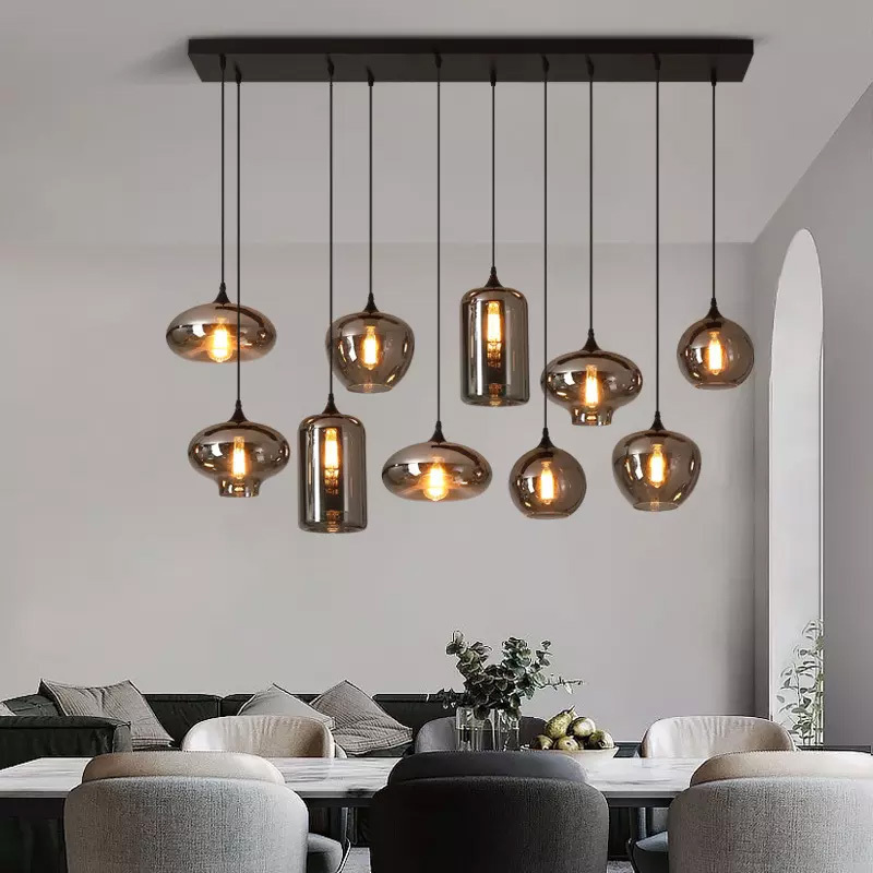 Kasanto DIY Glass Balls Pendant Lamps Kitchen Island Dining Room Lamp Murano Glass Chandeliers Ceiling Modern Pendant Lights