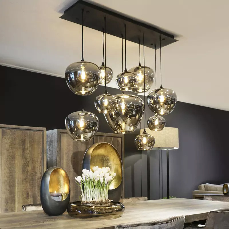 Kasanto DIY Glass Balls Pendant Lamps Kitchen Island Dining Room Lamp Murano Glass Chandeliers Ceiling Modern Pendant Lights