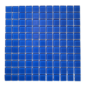 Kasaro glass mix color backsplash mosaic tile for kitchen flower pattern ocean sea blue wave swimming pool tiles