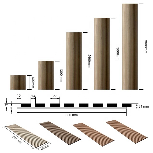 Natural Oak Veneer acoustic wood wall panel modern sound proof wall panels acoustic panels