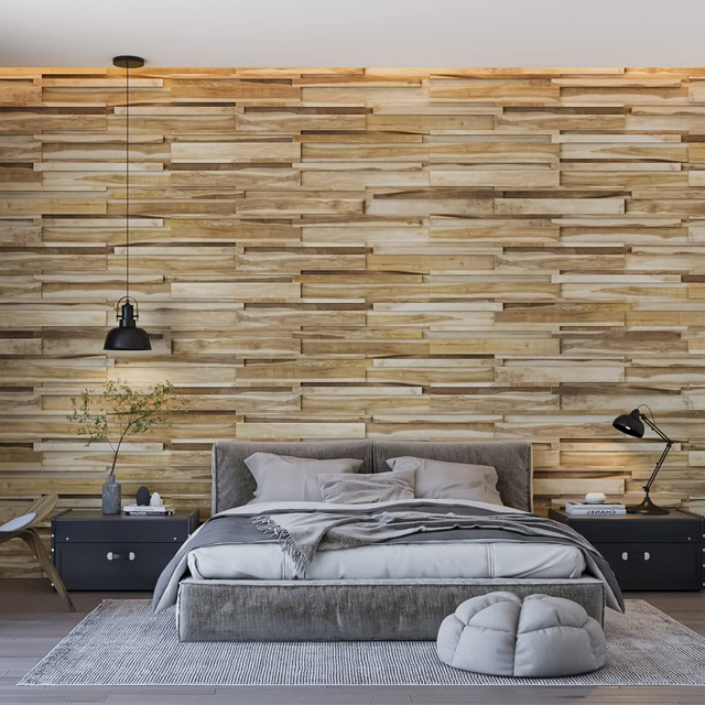 Living room wood 3d wall panel interior wall panel design 3d wood solid fluted wall panels